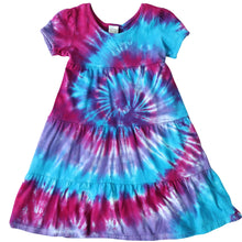 Load image into Gallery viewer, Tie Dye Girl's Swing Dress