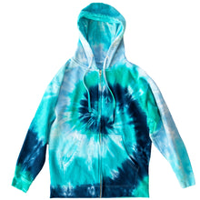 Load image into Gallery viewer, Tie Dye Full-Zip Hooded Sweatshirt