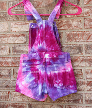 Load image into Gallery viewer, Tie Dye Girl's Overall Shorts