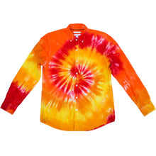 Load image into Gallery viewer, Tie Dye Men's Long Sleeve Button Down Shirt
