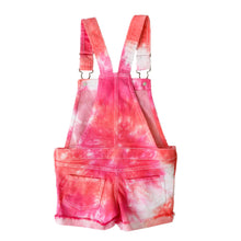 Load image into Gallery viewer, Tie Dye Girl&#39;s Overall Shorts
