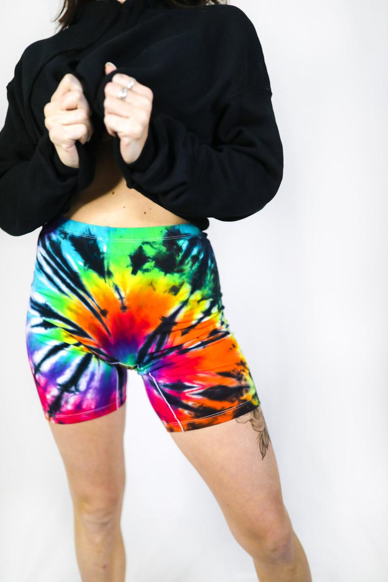 Biker shorts tie dye sale