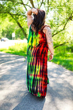 Load image into Gallery viewer, Tie Dye Women&#39;s Rasta Beach Dress
