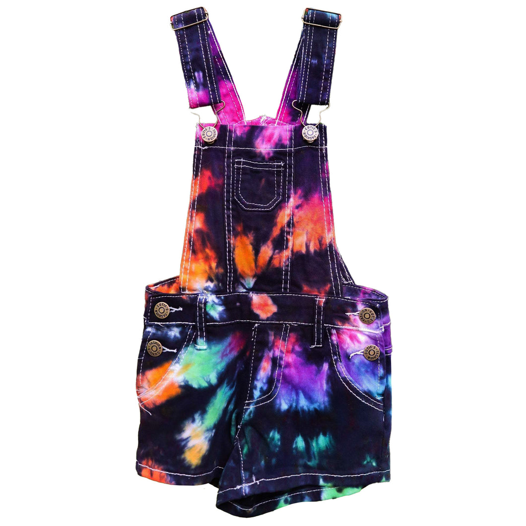 Tie Dye Girl's Overall Shorts