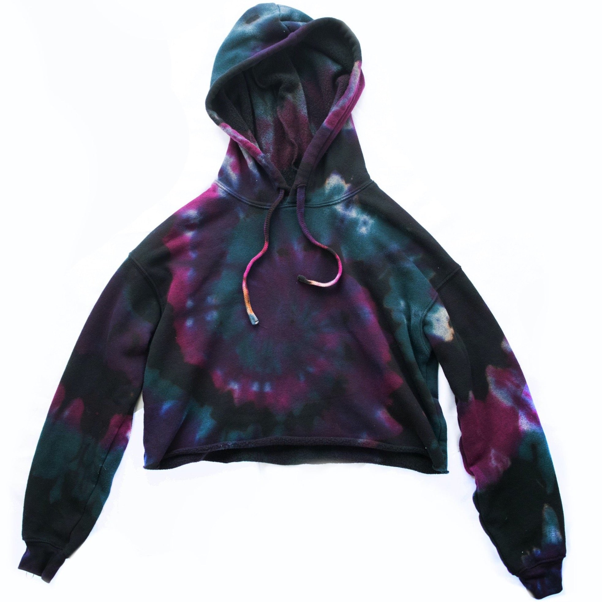 Tie dye shops crop hoodie