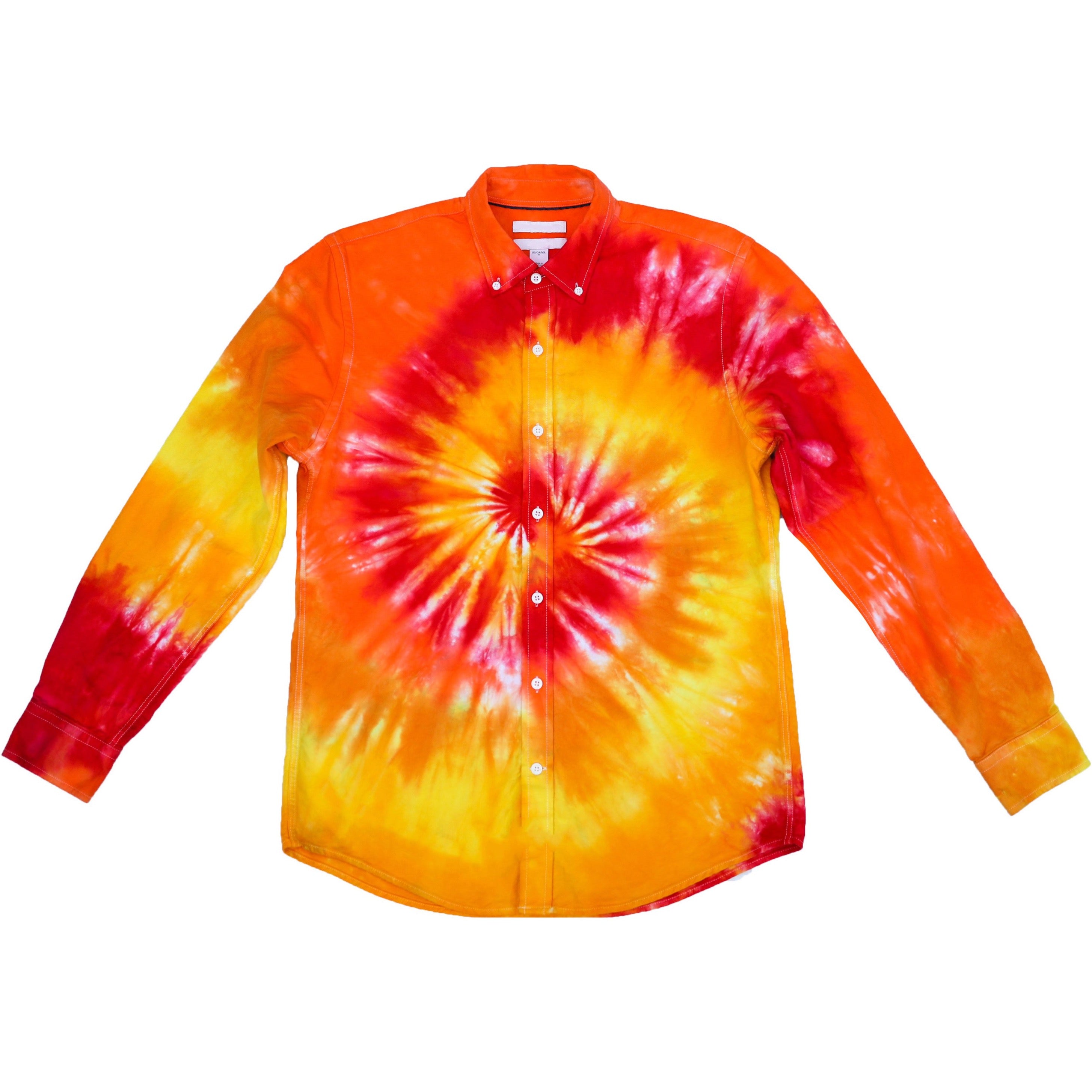 Tie Dye Men's Long Sleeve Button Down Shirt – THE TIE DYE HIPPIE